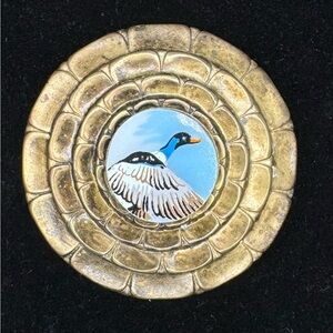 JAJ Pyrex Wildfowl broken China upcycled vintage brooch